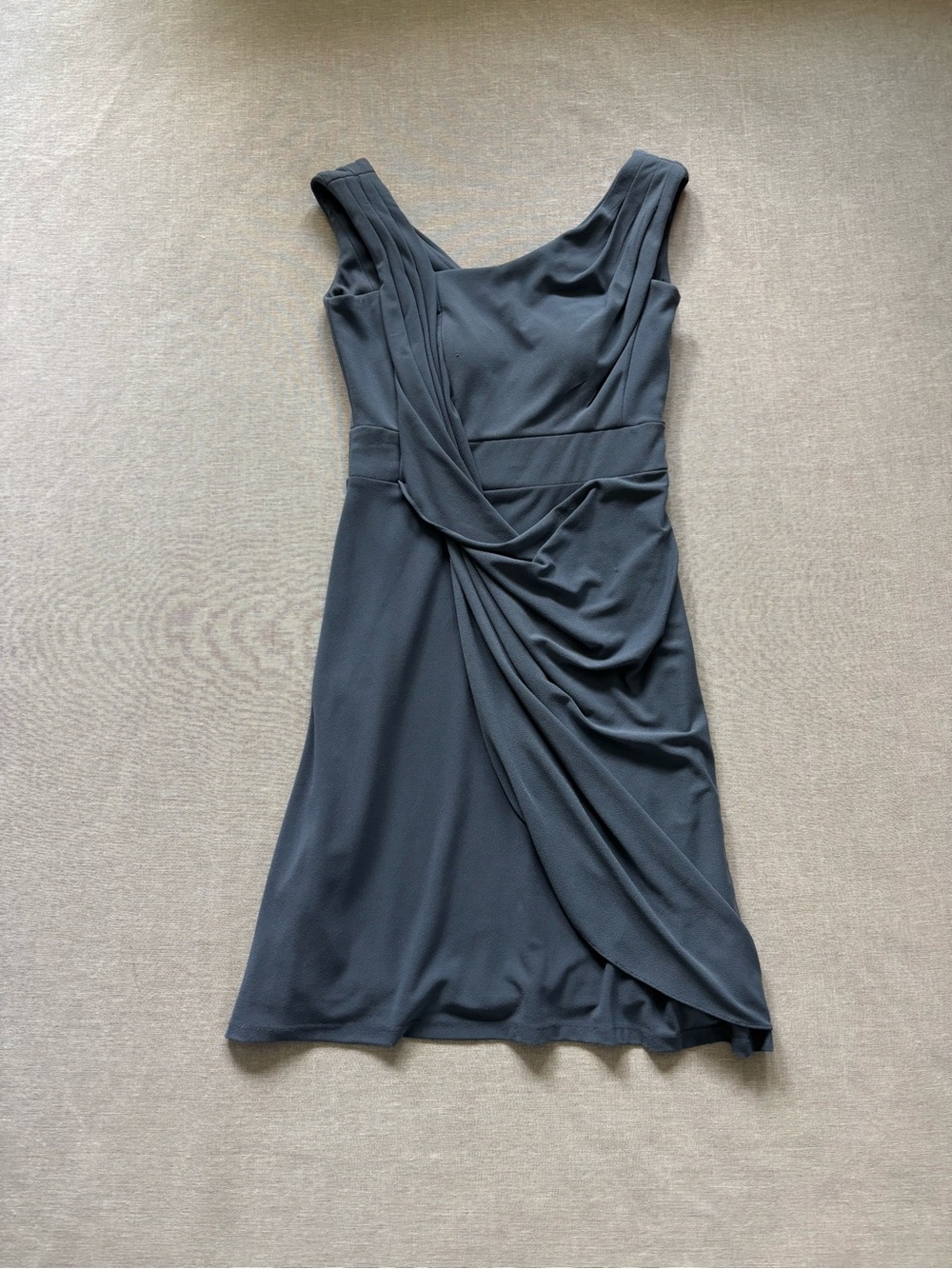 Jessica Simpson blue draped avant garde ruched formal dress hoco size 2